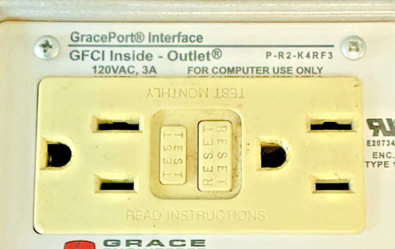 GRACEPORT P-R2-K4RF3 INTERFACE 120VAC 3A GFCI INSIDE-OUTLET3