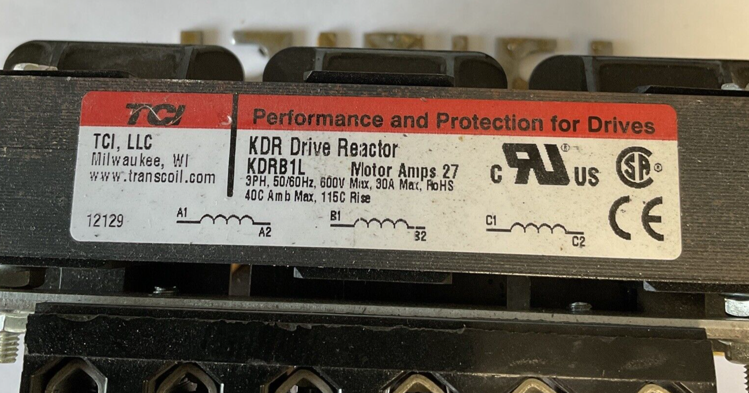 TCI KDRB1L KDR LINE DRIVE REACTOR MOTOR 27A 3PH 600V1