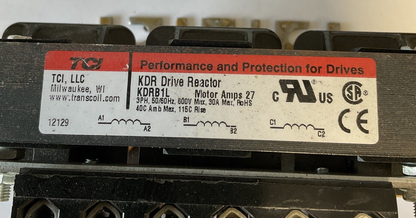 TCI KDRB1L KDR LINE DRIVE REACTOR MOTOR 27A 3PH 600V1
