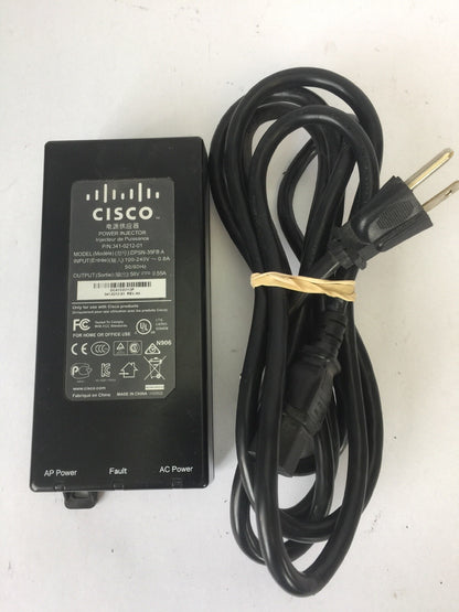 CISCO DPSN-35FBA POWER INJECTOR INPUT 100-240VAC 0.8A OUTPUT 56VDC 0.55A 0