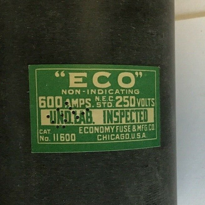 ECONOMY FUSE 11600 NON-INDICATING FUSE 600A 250V "ECO"3