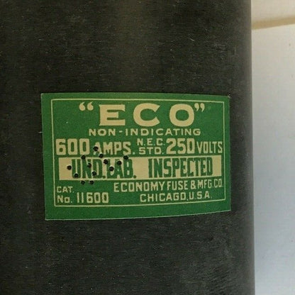 ECONOMY FUSE 11600 NON-INDICATING FUSE 600A 250V "ECO"3
