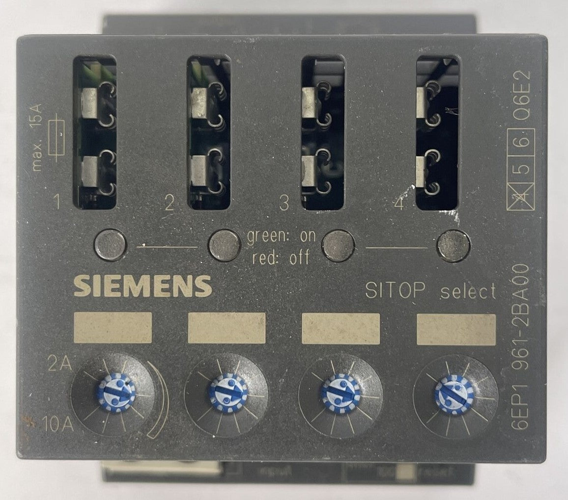 SIEMENS 1P 6EP1961-2BA00 SITOP SELECT DIAGNOSTICS MODULE OUTPUT 4 X 24VDC 10A0