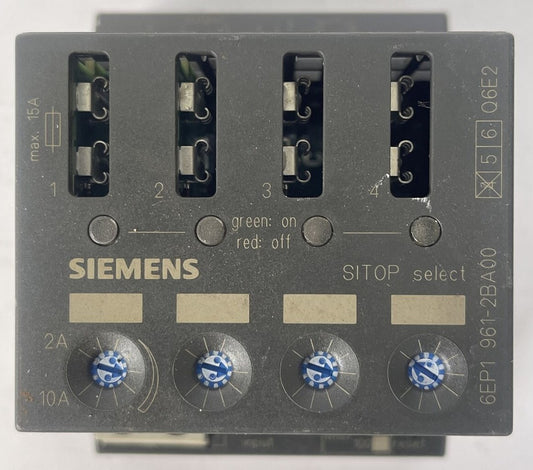 SIEMENS 1P 6EP1961-2BA00 SITOP SELECT DIAGNOSTICS MODULE OUTPUT 4 X 24VDC 10A0