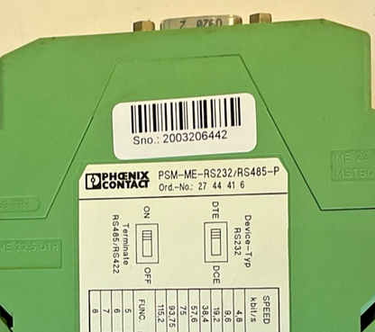 PHOENIX CONTACT PSM-ME-RS232/RS485-P INTERFACE CONVERTER3