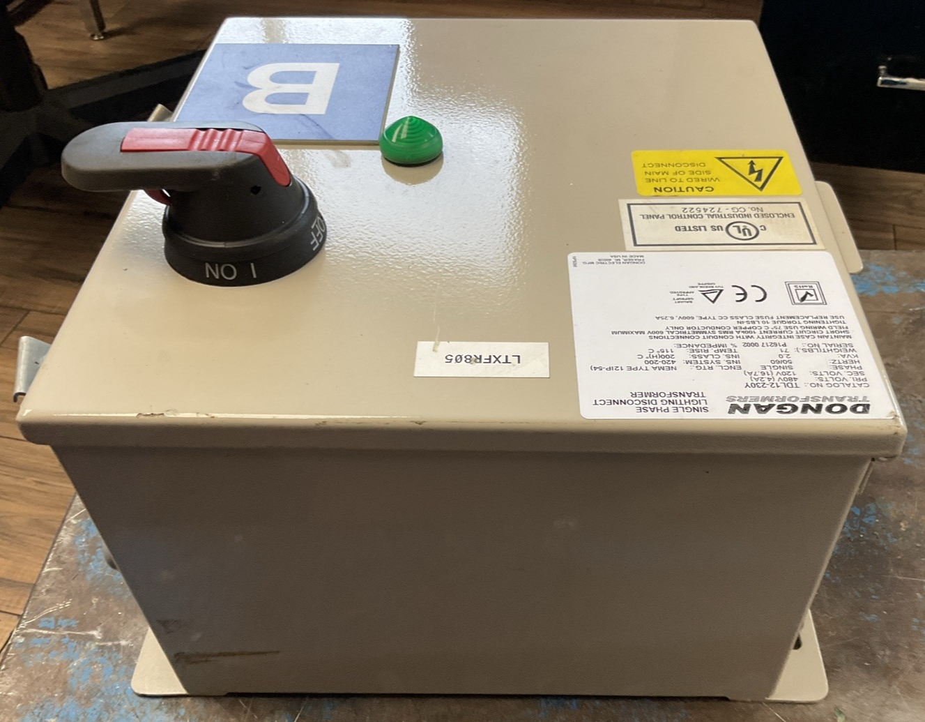 DONGAN TDL12-230Y SINGLE PHASE LIGHTING DISCONNECT TRANSFORMER 2KVA PRI 480V SEC4