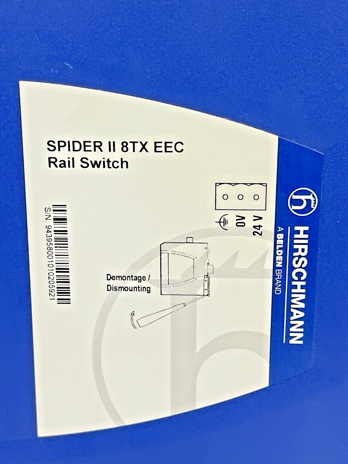 HIRSCHMANN - SPIDER II 8TX EEC - RAIL SWITCH - 8 PORT, 24VDC, 10/100 BASE TX + 21