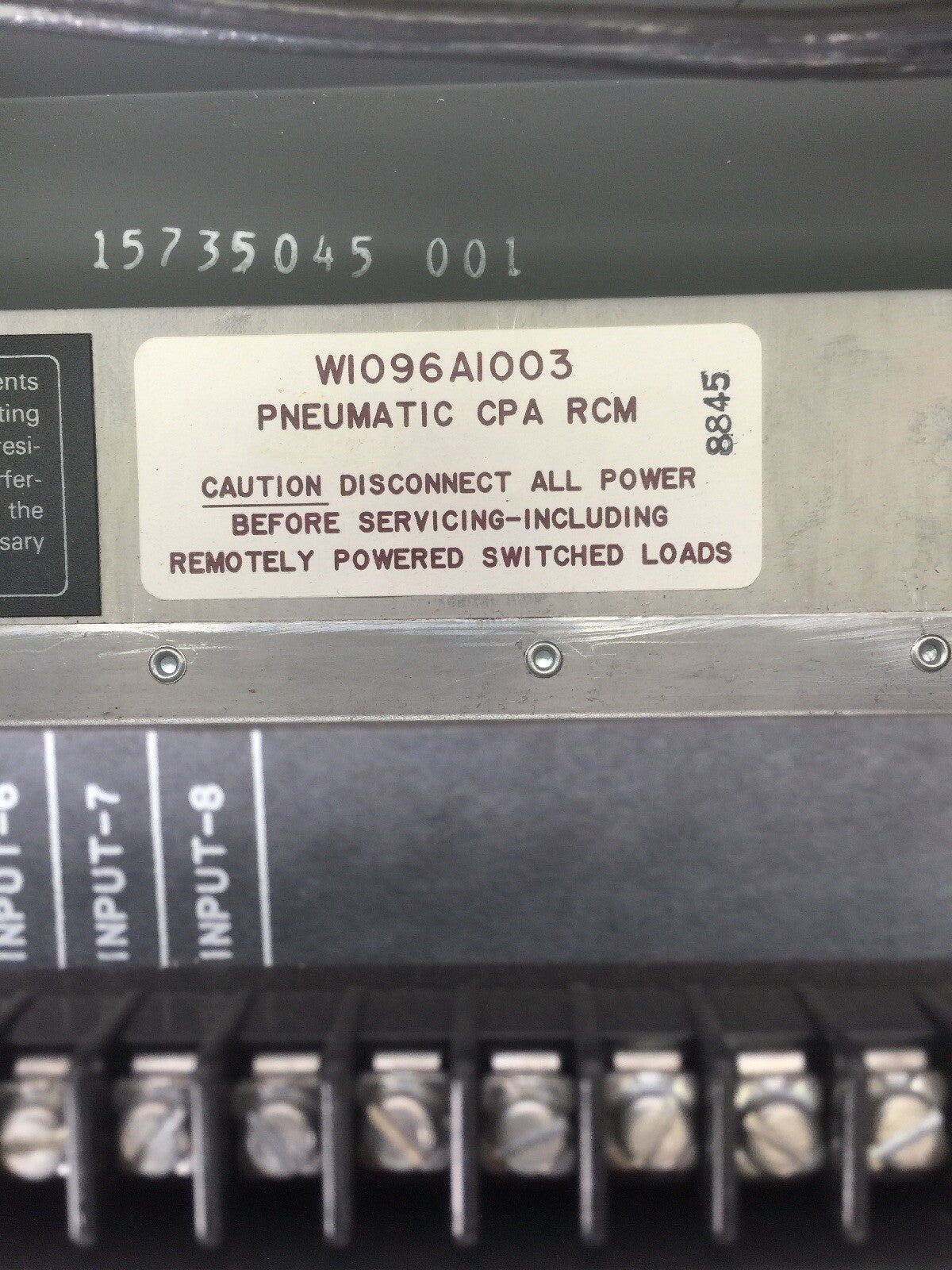 HONEYWELL W1096A1003 PNEUMATIC CPA RCM  15710256-001 15710255-0016