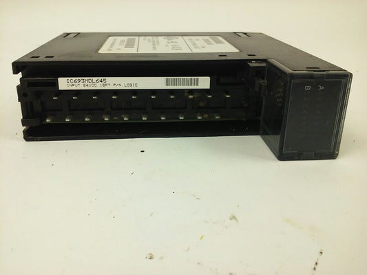 GE FANUC IC693MDL645G INPUT MODULE 24VDC 16PT POS/NEG 7.5mA, USED MISSING COVER0