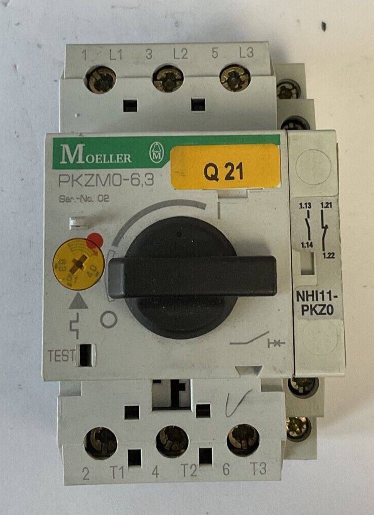 MOELLER PKZM0-6.3 MOTOR PROTECTOR SER.2 50-60HZ 400VAC0