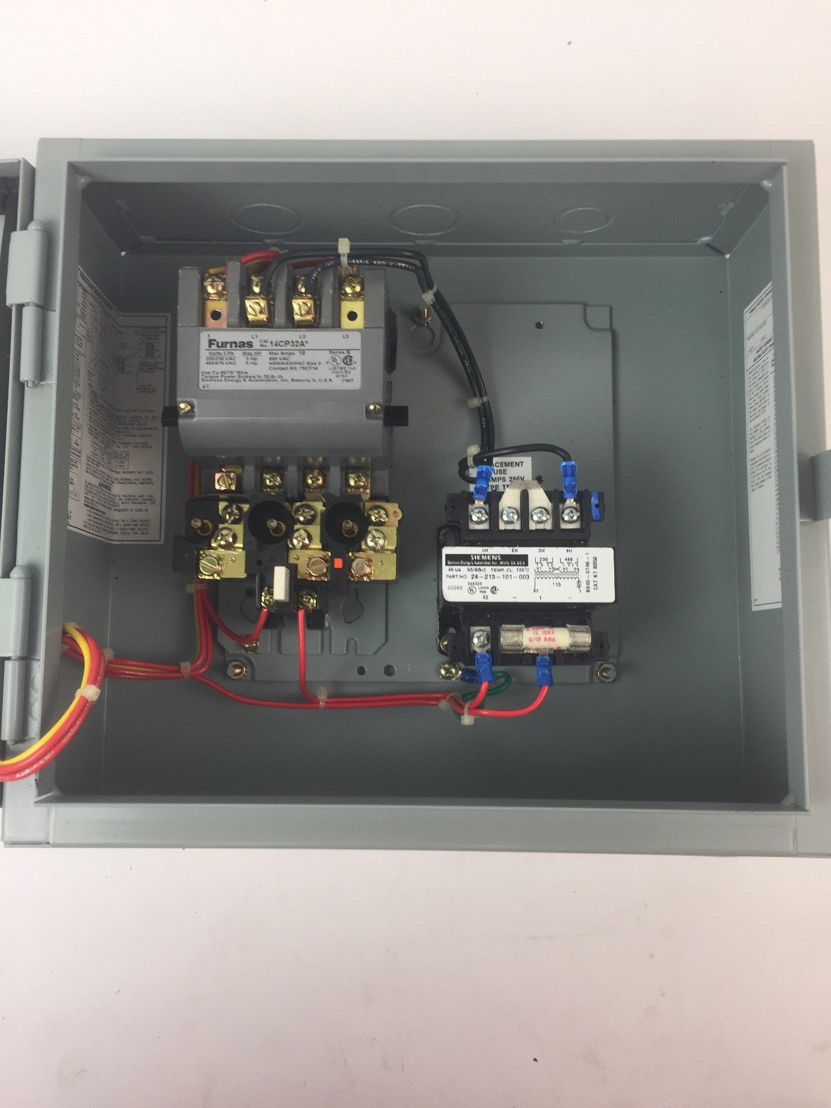 FURNAS 14CP32BFA3BAFC MAGNETIC STARTER W/ MELTING ALLOY OVERLOAD COIL 120VAC 60H6