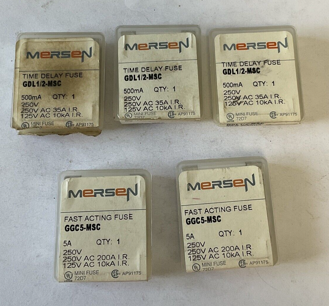 MERSEN GGC5-MSC(QTY10) AND GDL1/2-MSC(QTY12) FUSE 250VAC0