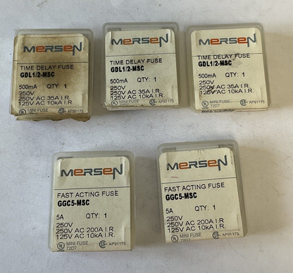 MERSEN GGC5-MSC(QTY10) AND GDL1/2-MSC(QTY12) FUSE 250VAC0