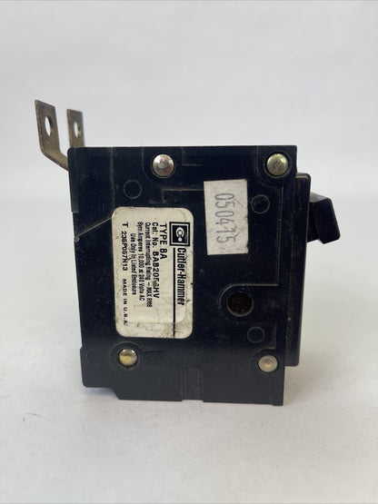 CUTLER HAMMER / WESTINGHOUSE BAB2050HV CIRCUIT BREAKER 50AMP 2POLE 240VAC2
