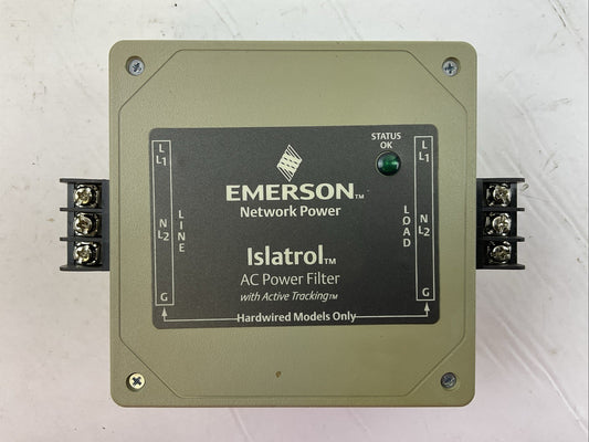 EMERSON NETWORK POWER IC+107 ISLATROL AC POWER FILTER W/ACTIVE TRACKING 120VAC0