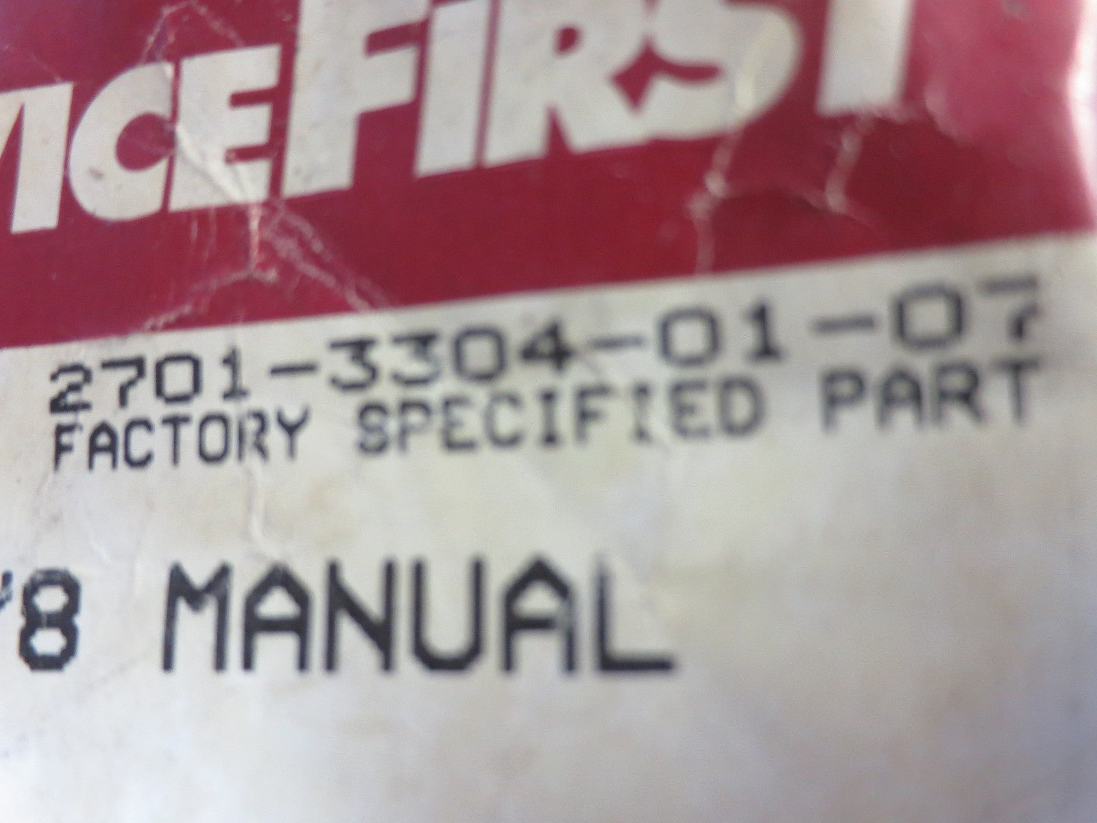 SERVICEFIRST VNT 0001 VENT, AIR, 1/8 MANUAL 2701-3304-07 - NEW SURPLUS1