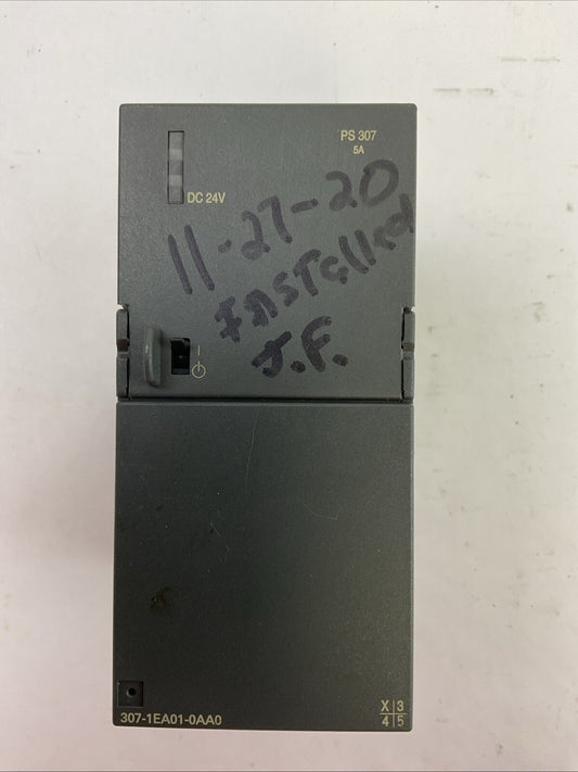 SIEMENS 1P 6ES7307-1EA01-0AA0 SIMATIC PS 307 POWER SUPPLY OUTPUT 24VDC 5A INPUT0