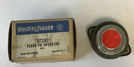 WESTINGHOUSE OT2B2 FLUSH PUSH BUTTON OPERATOR RED0