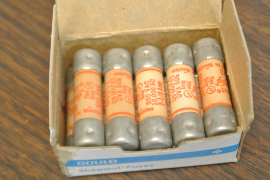 BOX of 10 / GOULD-SHAWMUT ATQ2-1/8 AMP-TRAP® FUSE / 2-1/8A / 500V NEW SURPLUS0