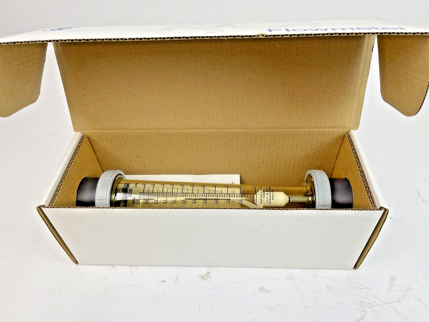 BLUE-WHITE - F-451 SERIES 1-1/2" .5-6 GPM - PTFE FLOAT, SS ROD, AND VITON O-RING8