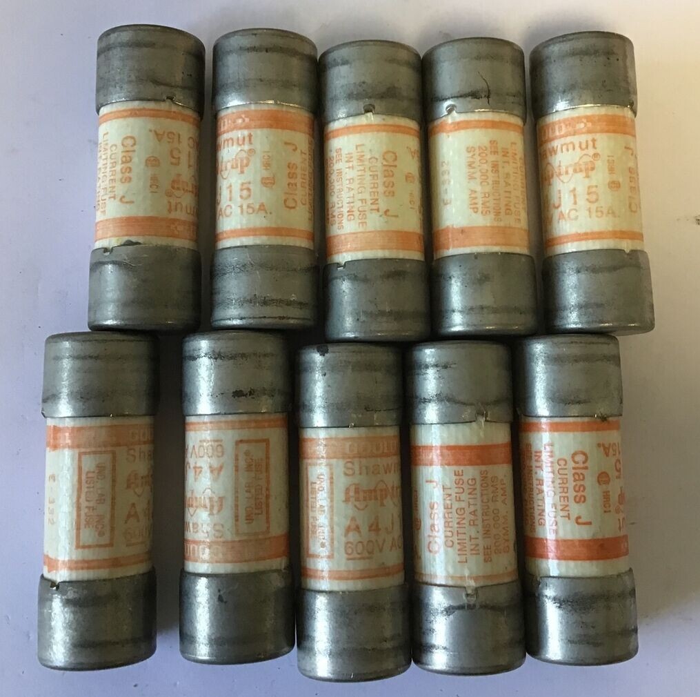 GOULD SHAWMUT A4J15 AMP TRAP CLASS J 15A 600VAC ****LOTOF10****1