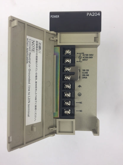 OMRON C200HW-PA204 POWER SUPPLY UNIT AC100-120/200-240V 50/60HZ 120VA 7