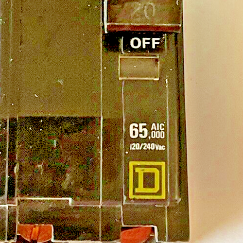 SQUARE D QOB220 CIRCUIT BREAKER 2POLE 20A 65,000AIC 120/240VAC ***LOTOF2***2
