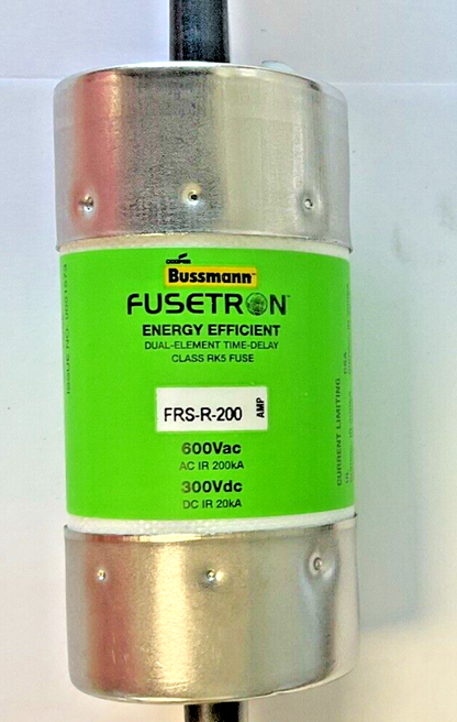 BUSSMANN FRS-R-200 FUSETRON 600VAC 300VDC RK53
