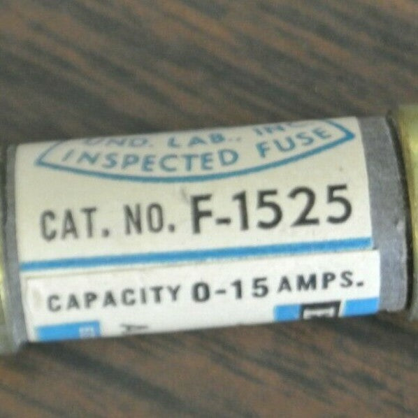 ECONOMY F-1525 RENEWABLE FUSE / 15A / 250V / NEW SURPLUS / EACH1