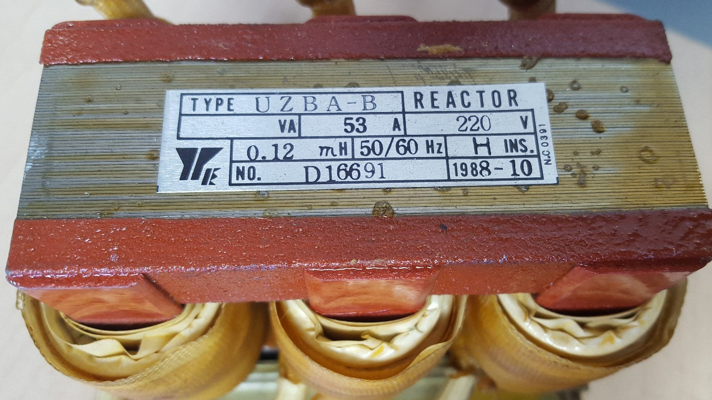 YASKAWA UZBA-B 220V Line Reactor 53A 50/60Hz .12 mH 1