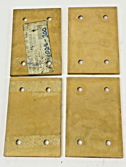 GROUND BEARING BRONZE RECTANGULAR BAR *LOT OF 4* - 1/4" Thick x 3" W x 4-1/2" L3