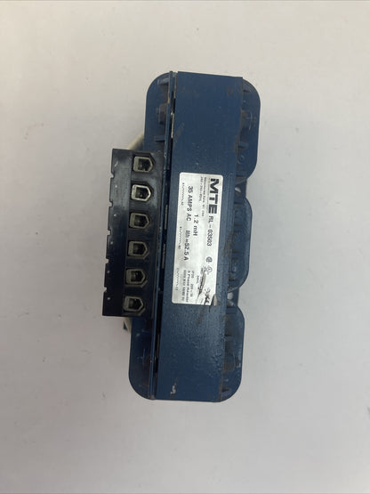 MTE RL-03503 3 PHASE REACTOR 600V 50/60HZ 1.2mH 35 AMPS AC Ith=52.5A2