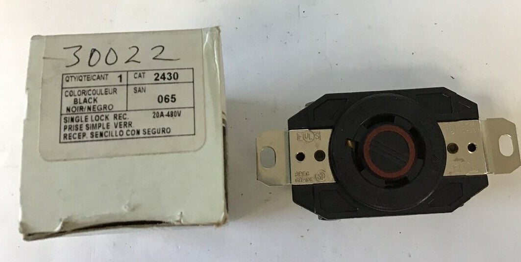 LEVITON 2430 LOCKING RECEPTACLE 3-POLE 3PHASE 0