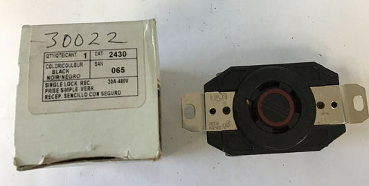 LEVITON 2430 LOCKING RECEPTACLE 3-POLE 3PHASE 0