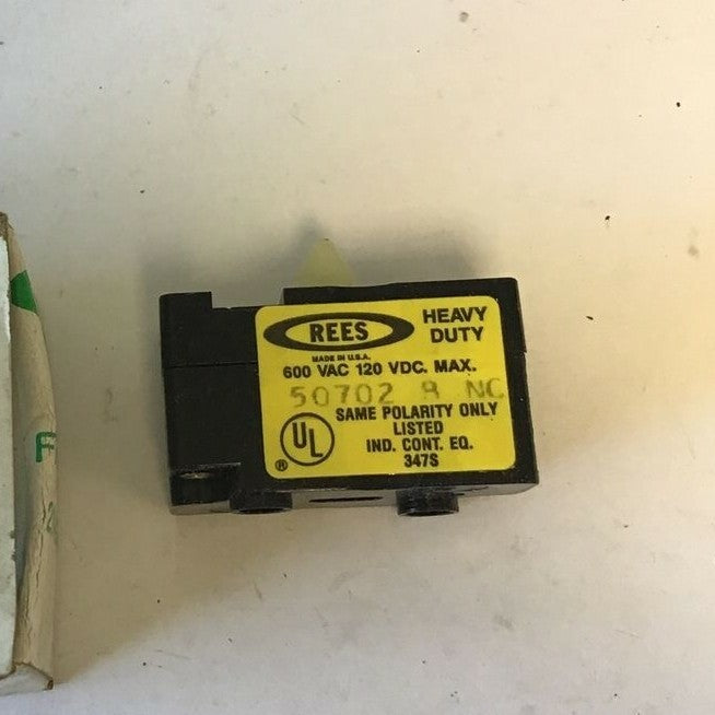 REES R REES 50702-000 CONTACT BLOCK / 1 N.C. ***LOTOF2***3
