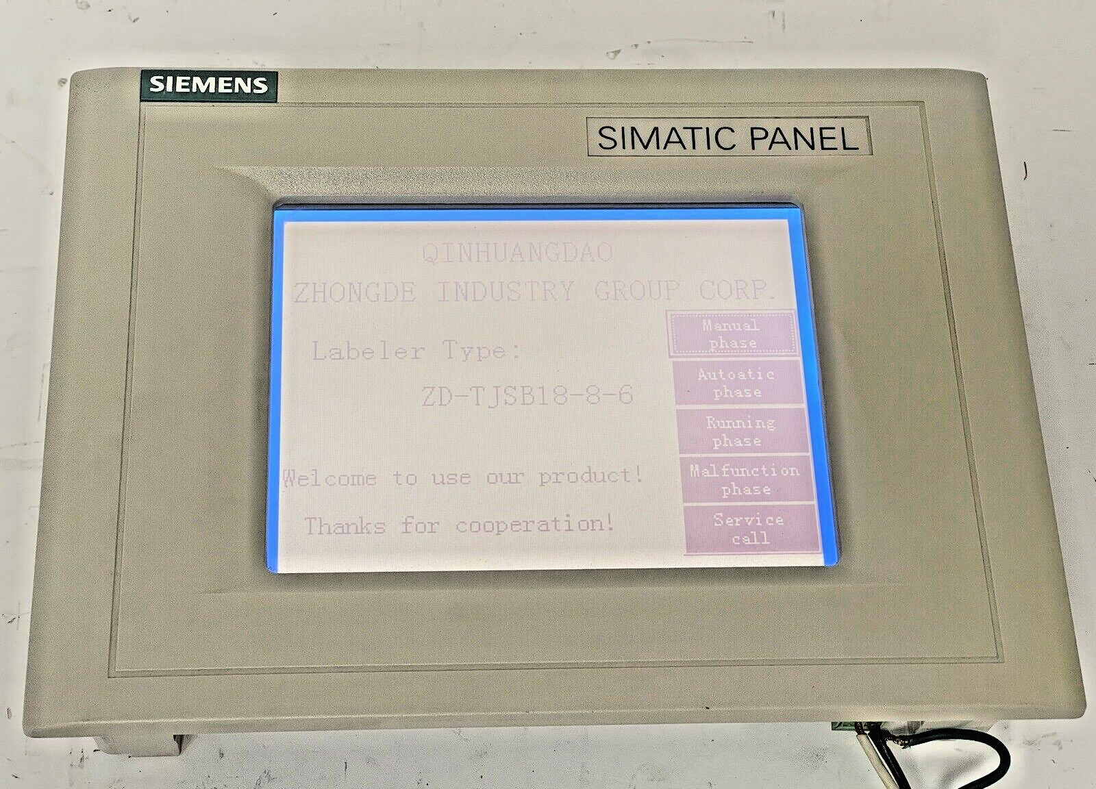 SIEMENS - 6AV 545-0BA15-2AX0 - SIMATIC TOUCH PANEL TP170A0