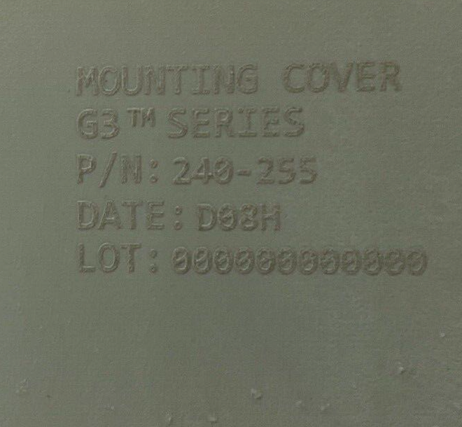 NUMATICS 240-255 MOUNTING COVER G3 SERIES2