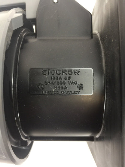 HUBBELL 5100R5W PIN & SLEEVE WATERTIGHT RECEPTACLE 100A 347/600VAC 4 POLE 5 WIRE1