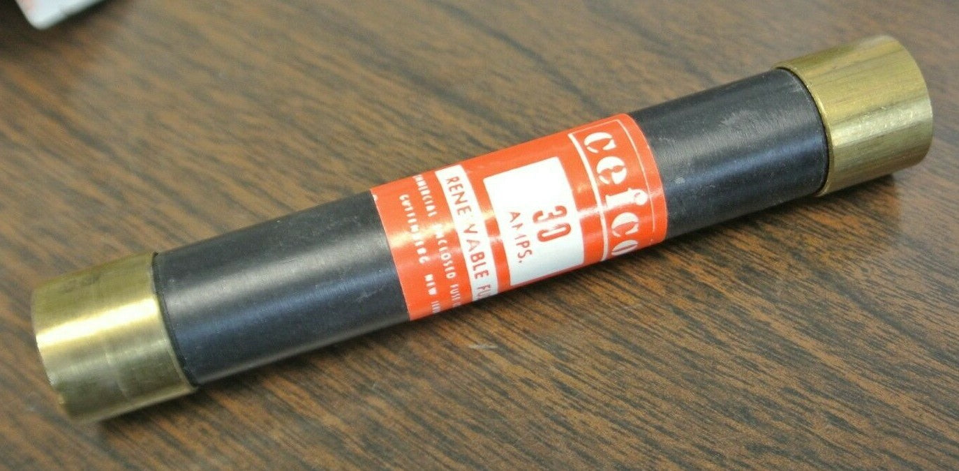 LOT of 10 / CEFCO R30 TIME-LAG RENEWABLE FUSE / 30A / 600V / NEW SURPLUS1