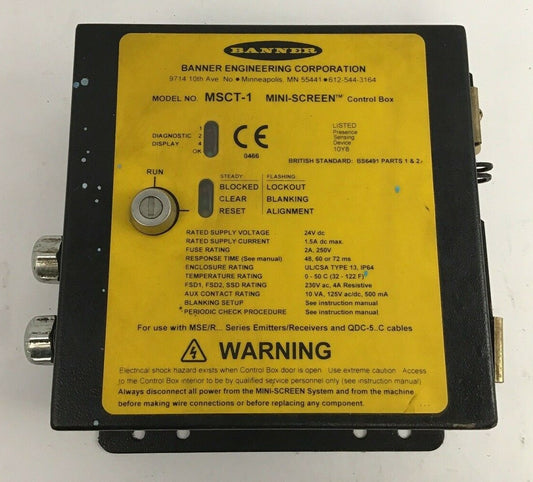 BANNER MSCT-1 MINI SCREEN CONTROL BOX 24VDC0