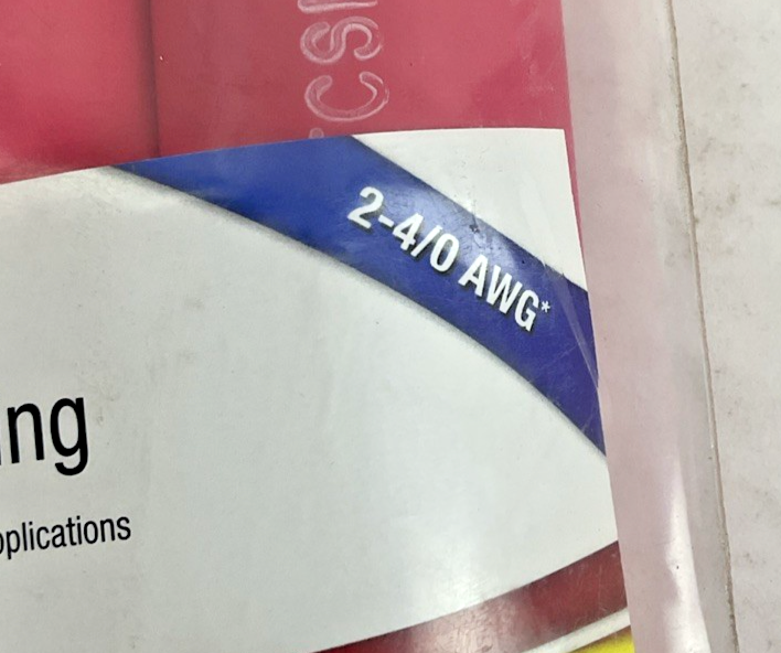 3M HEAT SHRINKING TUBING 2-4/0AWG 9IN 1.1"EXP.-0.37REC.  RED 3PACK2