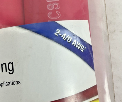 3M HEAT SHRINKING TUBING 2-4/0AWG 9IN 1.1"EXP.-0.37REC.  RED 3PACK2