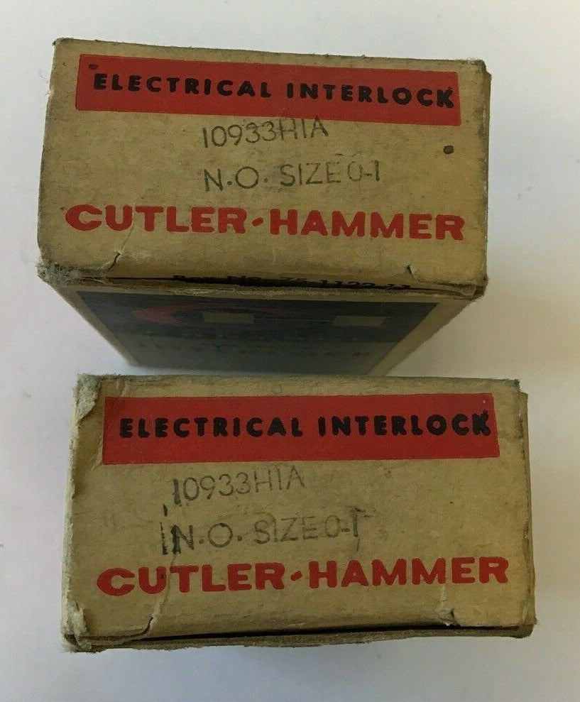 CUTLER HAMMER 10933H1A AUXILIARY CONTACT N.O. SIZE0-1***LOTOF2***0