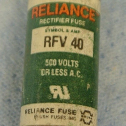 LOT of 3 / RELIANCE RFV40 SEMICONDUCTOR FUSES / 40A / 500V / NEW SURPLUS1