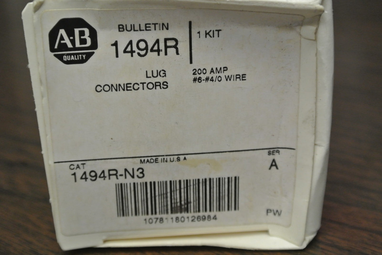 ALLEN-BRADLEY 1494R-N3 / LUG CONNECTOR KIT / 200A /  #6-#4/0 WIRE / NEW SURPLUS1