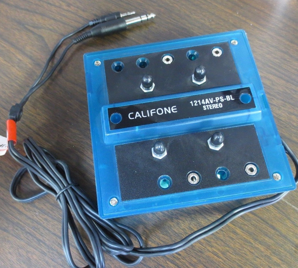 CALIFONE 1214AV-PS-BL STEREO HEADPHONE JACKBOX, BLUEBERRY, SCHOOLS - NEW SURPLUS0