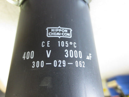 NIPPON CHEMI-CON 300-029-062 CAPACITOR - 400VDC, 3000μF1