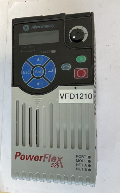 ALLEN BRADLEY 25B-D2P3N104 POWERFLEX SER.A FRN6.001 3PH 480V 63HZ 1.0HP0