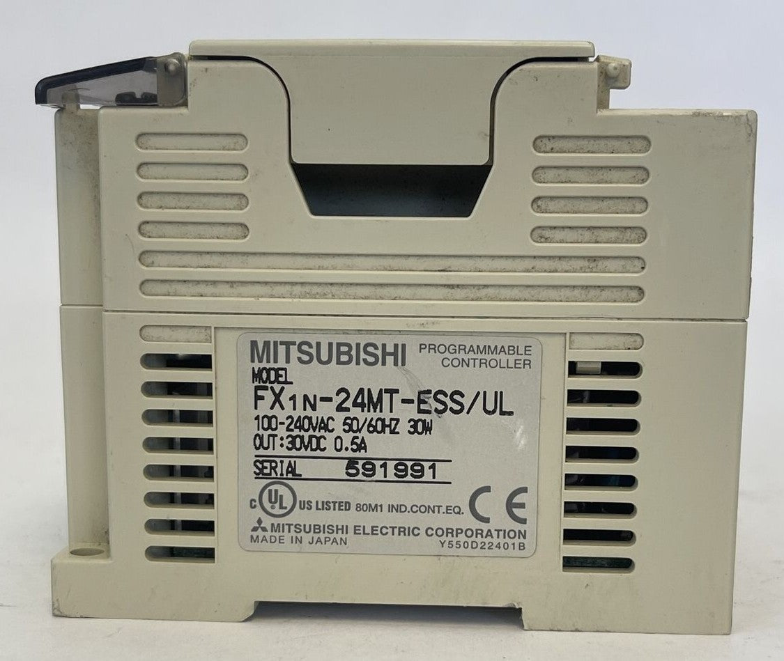 MITSUBISHI FX 1N-24MT-ESS/UL PROGRAMMABLE CONTROLLER 100-240VAC 30W OUT 30VDC1
