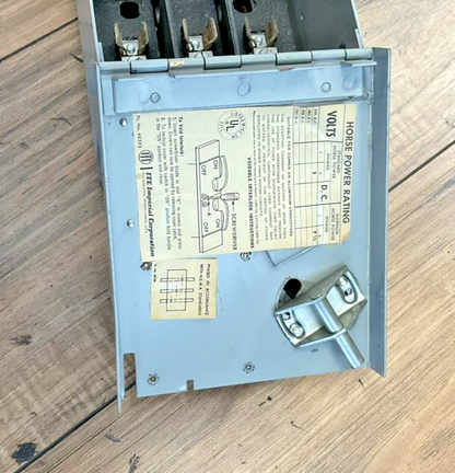 ITE V2B3211 CLAMPMATIC VACU-BREAK 3POLE 30A 240V 7 1/2HP3